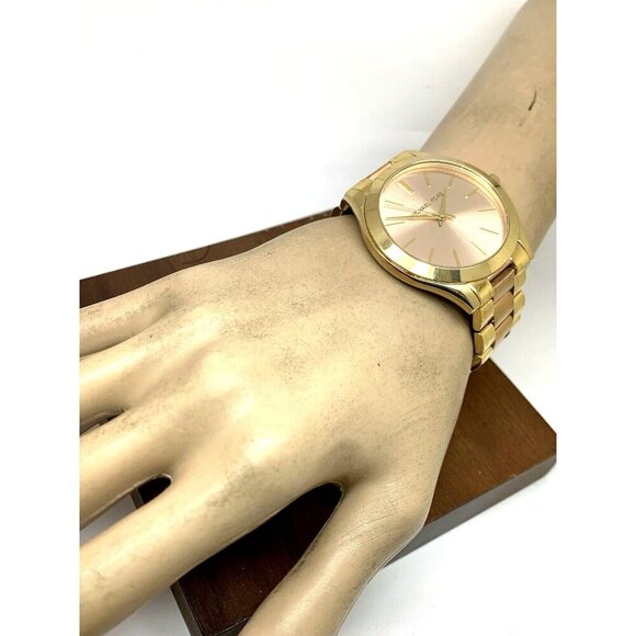 Michael Kors Women's Watch MK3493 Runway Quartz Two Tone Stainless Steel 42mm - Picture 4 of 13